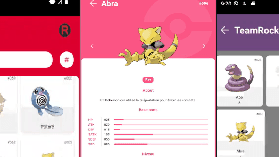 Capture d'écran du projet POKEDEX TEAM ROCKET